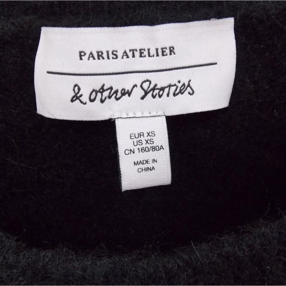 & OTHER STORIES Black Rhinestone Embellished Sweater Size XS - Picture 7 of 8